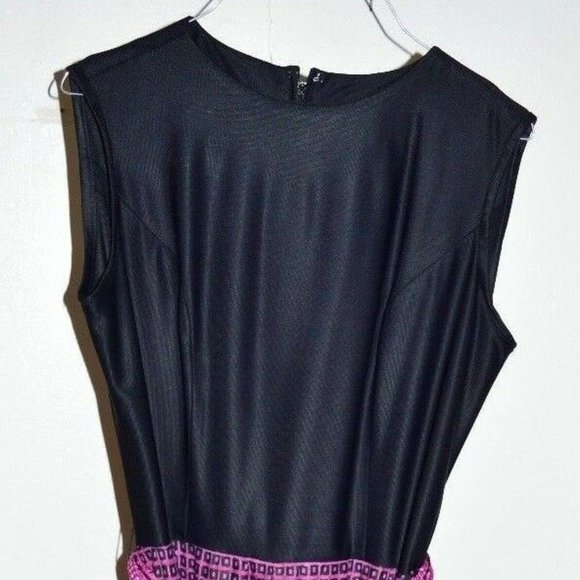 Ruth Walter Dresses & Skirts - Vintage 1960's Ruth Walter Black Purple Op Art Max